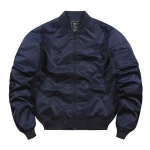 Automne hiver hommes vol veste <span class=keywords><strong>Guy</strong></span> Ma1 Bomber veste lapin fourrure chauffé coton mince approvisionnement en direct Logo avant plaine teint - Product Image 3