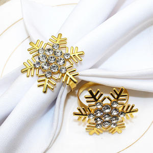 Vente flash, anneau de serviette en forme de flocon de neige, Saint-Valentin, hôtel, restaurant occidental, décoration de table, anneau de serviette en forme de flocon de neige - Product Image 5