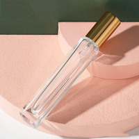 Flacons de parfum rechargeables en verre, forme carrée ou ronde, atomiseurs, échantillons de parfum, 10 ml, 15 ml, flacon de parfum rectangulaire fin vide