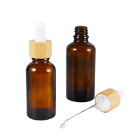 Botol minyak rambut kosong 30ml 5ml 10ml 15ml 20ml 50ml botol minyak kutikula kosmetik botol tetes bambu kaca alami grosir