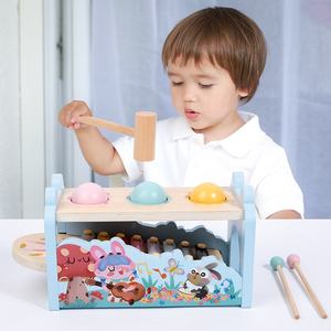 Jouet éducatif multifonctionnel pour bébé, <span class=keywords><strong>xylophone</strong></span> en bois et marteau, <span class=keywords><strong>banc</strong></span> de musique pour 2 <span class=keywords><strong>à</strong></span> 4 ans, 5 <span class=keywords><strong>à</strong></span> 7 ans - Product Image 2