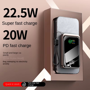Power Bank all'ingrosso PD22.5W a ricarica rapida 10000/20000mAh con schermo TFT a colori e cavo integrato, <span class=keywords><strong>caricabatterie</strong></span> portatile per uso quotidiano all'aperto - Product Image 4