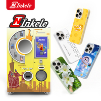 Distributeur automatique de coques de téléphone personnalisées INKELE avec écran tactile, graphismes, options de paiement multiples et Ethernet pour les commerces