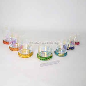 Ensemble de bols chantants en cristal Chakra <span class=keywords><strong>7</strong></span> pièces 432Hz, bol chantant en cristal, instrument de méditation, guérison sonore, yoga - Product Image 6