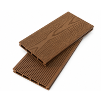 Planches de terrasse en composite WPC à grain de bois, faciles à installer, imperméables et anti-décoloration pour jardin et extérieur