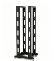 Baie de serveur mobile ouverte à double colonne de 19 pouces, 24U, 550*1200*600MM, en acier laminé à froid SPCC, profondeur 600MM