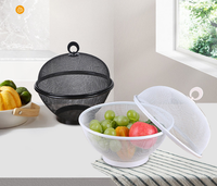 Creatieve keuken fruit- en groentevergiet met deksel, multifunctionele afdruipbak, opbergbak voor groothandel