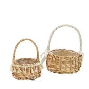 Lễ hội Nữ Thần ngày 8 tháng 3 giỏ hoa nhỏ phù dâu đi kèm lễ guizi Túi liễu mây đan bằng tay - Product Image 5