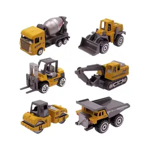 Alloy Hotweels Car 1/64 Pull Back Metal Diecast Construction Vehicle Diecast Engineering Truck Car With Movable Joint For Kid