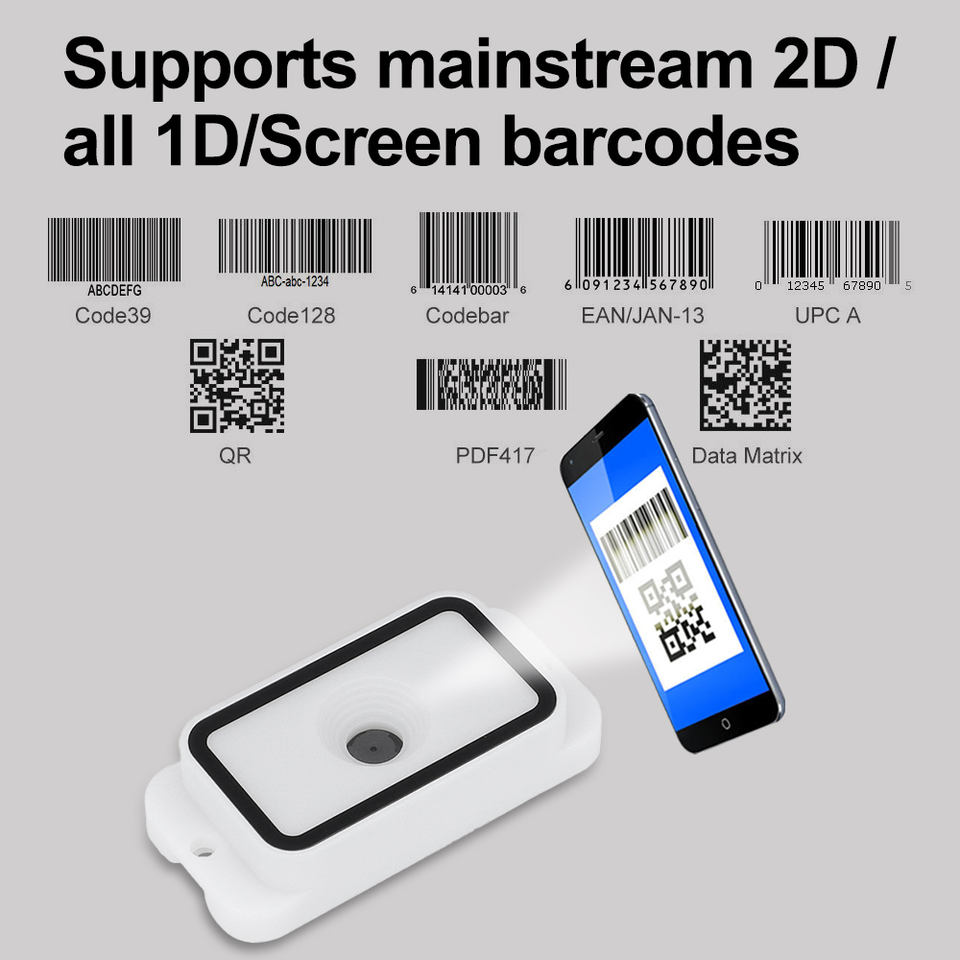 YJFIRST 2D QR Code Barcode Scanner CMOS Sensor for Warehouse Inventory ...