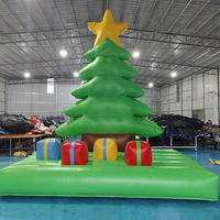 Sapin de Noël gonflable CH avec coussin, décoration de Noël gonflable pour l'aménagement de jardin en période des fêtes