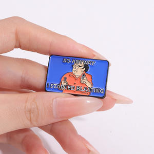 أحرف إنجليزية زرقاء إبداعية تصميم مخصص مضحك لذلك بأي طريقة بدأت في تفجير دبابيس طية صدر معدنية بالمينا - Product Image 3