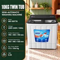 Lave-linge semi-automatique à double cuve 10KG 15KG 20KG à chargement par le haut avec essoreuse 220V 50Hz, vente chaude en Afrique, OEM