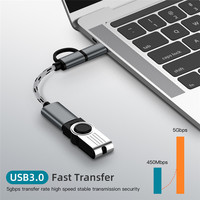 Nouveauté 2022 Adaptateur portable Android OTG Type C Câble convertisseur Micro USB 2 en 1 USB3.0 pour téléphones mobiles