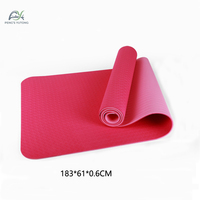 Colchoneta de yoga de grado clínico de 6 mm, bicolor, de TPE, para recuperación posparto, rehabilitación del suelo pélvico y alineación del núcleo, con cojín de yoga.