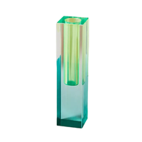Vase à fleurs en acrylique arc-en-ciel moderne, style nordique coloré, vase de table pour la décoration de la maison et les mariages