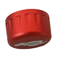 Tapa de Aluminio Roja Mecanizada por CNC con Diseño de Logotipo Personalizado, Piezas Mecanizadas por CNC OEM, Pieza de Torneado y Fresado de Precisión No Estándar