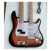 Guitare Basse Électrique Combo JELO Série Classique Double Tête Corps Acajou Touche Érable 6 Cordes 5 Cordes JELO Guitare Classique