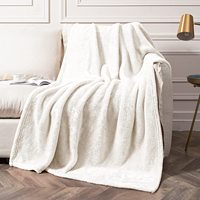 Moins cher Polyester coréen une couleur choix de la maison drap de lit polaire jeter couverture lourde 6kg livraison directe pour les dames