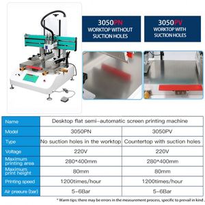 Impresora de Pantalla Plana Semiautomática de Escritorio, Equipo Nuevo para Impresión de Pantalla Plana, Estación de Impresión de Pasta de Soldadura y Pegamento - Product Image 4