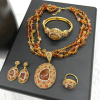 Collier tendance en perles de pierre de cristal CH-HDN2121, bijoux en pierre de cristal turquoise, bracelet/collier/boucles d'oreilles/bague en cristal, vente en gros