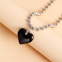 Mode Hip Hop Bijoux Verre Cristal Grand Pave Pour Toujours amour Coeur Pendentif Clavicule Collier Ras Du Cou Pour Les Femmes