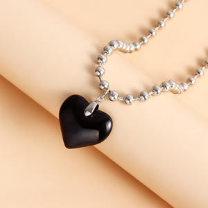 Mode Hip Hop Bijoux Verre Cristal Grand Pave <span class=keywords><strong>Pour</strong></span> <span class=keywords><strong>Toujours</strong></span> amour Coeur Pendentif Clavicule Collier Ras Du Cou <span class=keywords><strong>Pour</strong></span> Les Femmes - Product Image 5