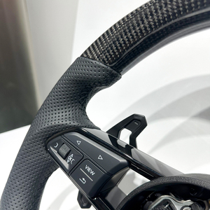 Volant en cuir personnalisable directement de l'usine pour <span class=keywords><strong>Audi</strong></span> R8 TTRS C6 C7 S7 S4 A4 B8 RS3 SQ5 S5 B9 A6 C8 A3 2018 - Product Image 5