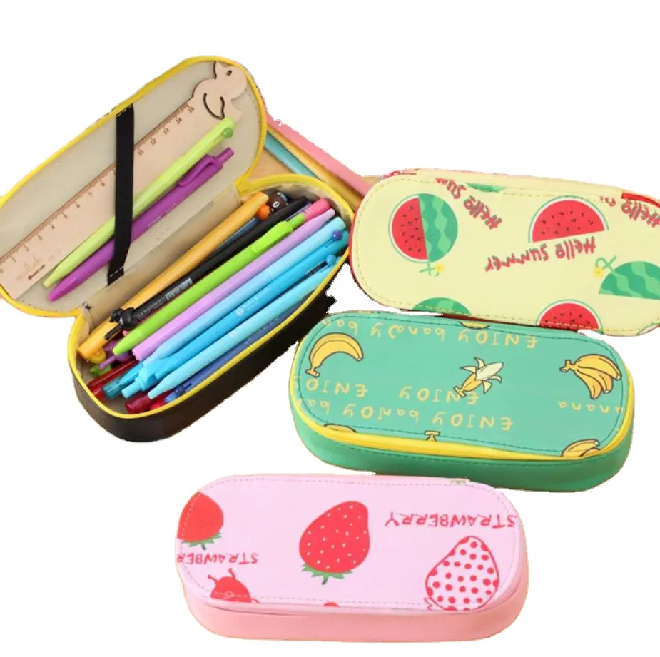 China Manufacturer Fruit Printing Kids Pencil Pouch