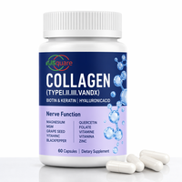 Capsules de collagène, collagène marin hydrolysé, complément beauté pour l'hydratation de la peau, le soutien des cheveux et des ongles