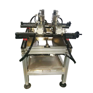 Machine de découpe de filtres à deux postes à commande pneumatique, directement de l'usine, pour filtres de cabine / purificateurs d'air - Product Image 1