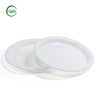 Assiettes jetables en plastique pour salade, 9 pouces, empilables et peu encombrantes pour le rangement en cuisine, les fêtes et la restauration