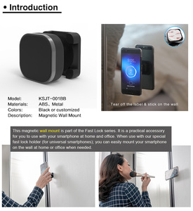 Étui de téléphone magnétique anti-chute ABS pour douche, support mural et de bureau pour téléphone portable - Product Image 2