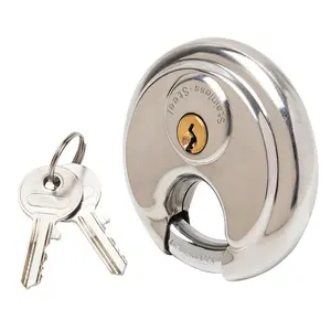 防水键盘式挂锁不锈钢钩环储物圆锁，带2pcs门自行车拖车钥匙