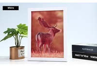 Marco de fotos de madera medio MDF de 7 pulgadas, pantalla Simple montada en la pared para Decoración de cocina del hogar para accesorios de adornos de cumpleaños