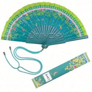 Abanico Plegable de Bambú Español de Alta Calidad con Logotipo Personalizado, Pintado a Mano, para Bodas, Fiestas, Arte Folclórico - Product Image 1