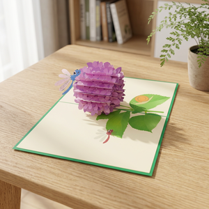 Hydrangeas 3D Pop up <b>Paper</b> Flower Greeting Card <b>Handmade</b> Custom Creative Design Home Decoration Wholesale Hanoi - Product Image 6