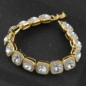 Bracelets et Joncs de Mode Abordables, Chaînes Maille Cubaine, Bracelets en Cristal, Bijoux Iced Out, Bracelets à Lettres pour Hommes, Bijoux - Product Image 3