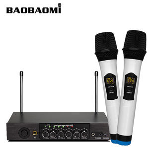 Microphone sans fil professionnel à double canal UHF, réverbération, pour karaoké, M6, pour Android <span class=keywords><strong>TV</strong></span> - Product Image 2