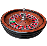 Roues de roulette de couleur rouge de casino de luxe de 32 pouces avec du bois massif de haute qualité pour le casino professionnel avec la boule de roulette gratuitement