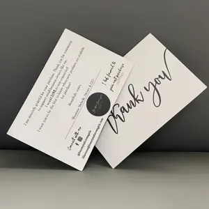 2020 Custom printing Thank You Cards 100 for shopping paper card