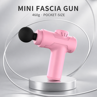 Mini pistolet de massage 460g, 4 vitesses, 4 têtes, percussion des tissus profonds, faible bruit 42dB, rechargeable par type C, relaxation du corps entier