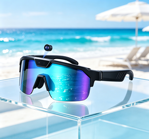 2026 New Q01 Sport Smart <b>Glasses</b> AI System Anti-Shake UV Lens, 8MP <b>Camera</b> Clear 1200P Video Recording For Cycling Outdoor - Product Image 1