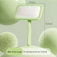 Brosse en acier inoxydable et bois pour enlever les poils des chiens et des chats pour le nettoyage et le toilettage des animaux de compagnie
