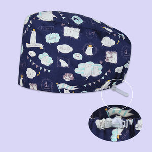 Gorro Quirúrgico para Clínica de <span class=keywords><strong>Farmacia</strong></span>, Gorro Médico con Botones, Quirófano de Hospital para Mascotas, Cómodo Gorro Médico - Product Image 6