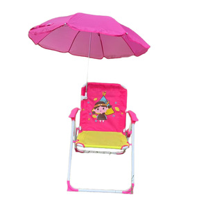 Outdoor Kids Beach Chair <b>Foldable</b> With <b>Umbrella</b> 35x37x51cm Full Color Printing Plastic Seat For Beach And Park Use - Product Image 5