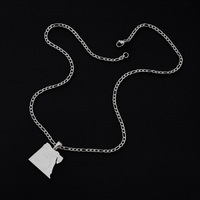 Fabricante de acero inoxidable 18K chapado en oro Egipto mapa encanto cadena cubana collar bandera egipcia mapa colgante Cuba cadena collar