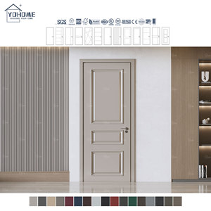 Phật Sơn màu sắc gỗ phòng cửa gỗ màu be sang trọng cổ điển MDF nội thất cửa màu trắng trang trí nội thất cửa màu trắng - Product Image 3