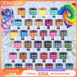 Factory Direct 34 Colors Handmade Acid <strong>Dye</strong> Powder Set Textile Dyestuffs Children's Creative Dyeing <strong>Clothing</strong> Fabric Scarf Color - Product Image 3
