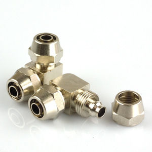 JIN Right Angle <b>Quick</b> Connect Fittings 6 8 10 12mm Brass Nickel Plated Air Hose Pneumatic <b>Connector</b> - Product Image 1